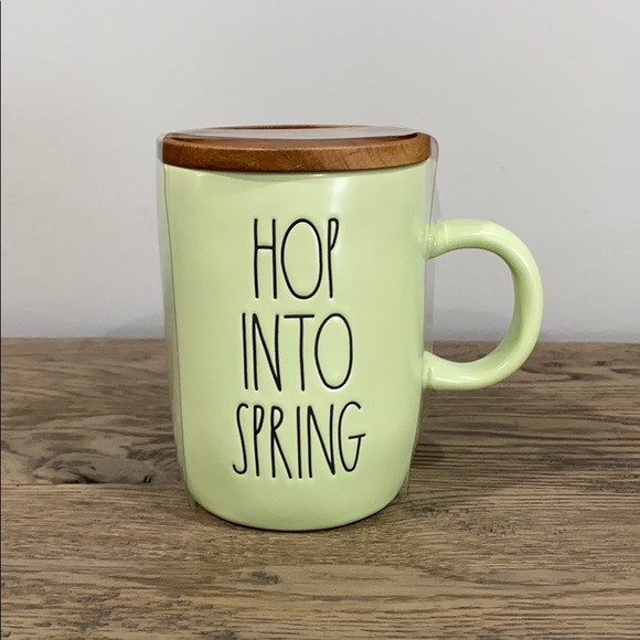 Rae Dunn Other - Rae Dunn HOP INTO SPRING Coffee Mug with Coaster